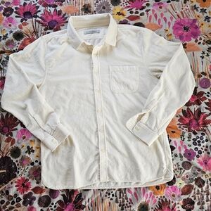 Outerknown Cream Long-Sleeve Button-Down Shirt